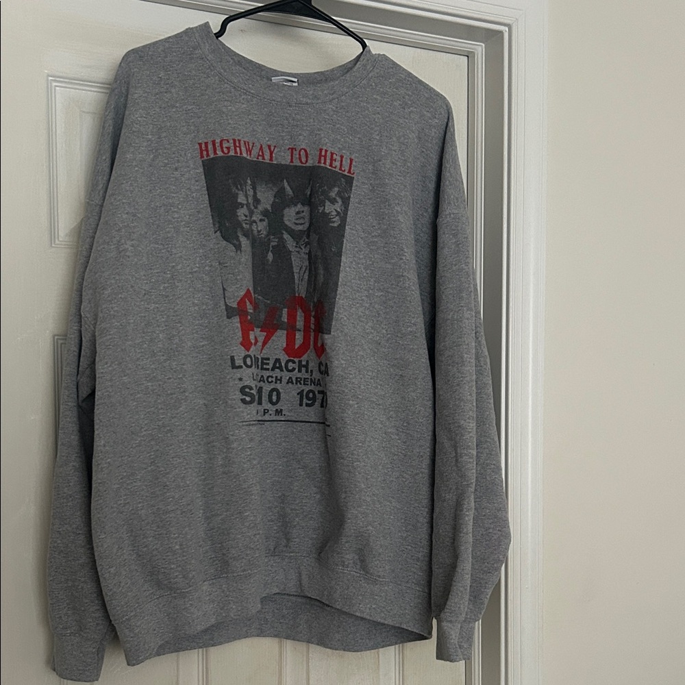 AC/DC Gray Highway to Hell Crewneck Sweatshirt